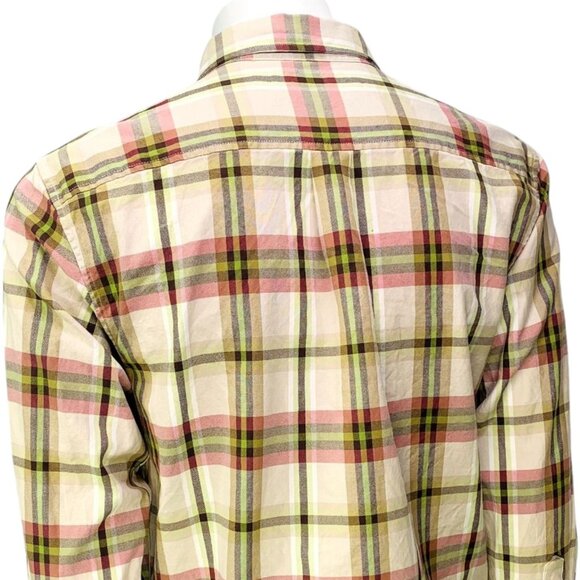 Madda Fella Mens Shirt Button Down Multicolor Plaid Cotton Long Sleeve SIze M - Picture 9 of 13